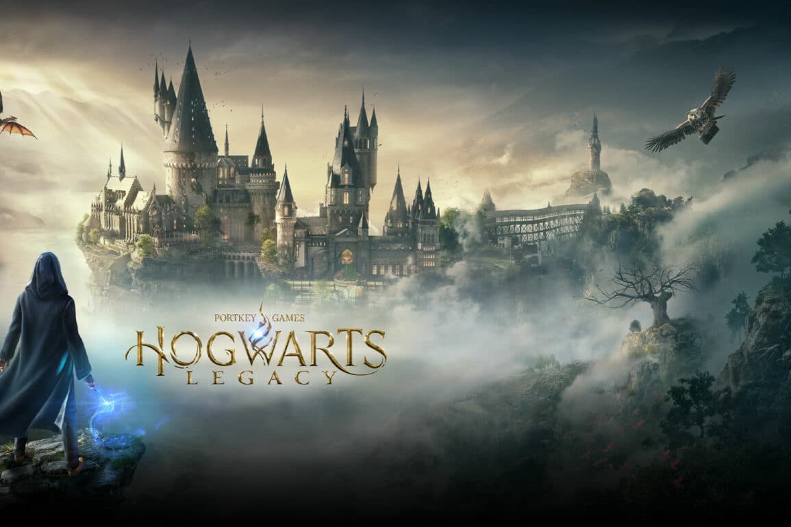 Hogwarts Legacy and JK Rowling Key Art
