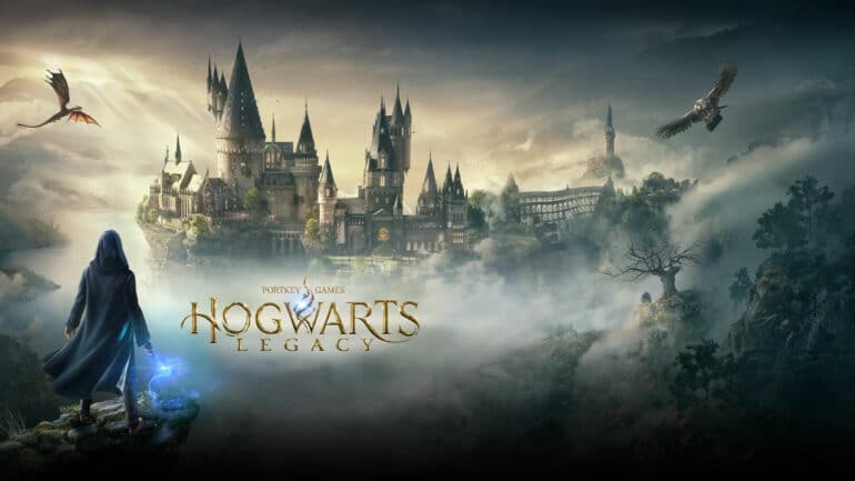 Hogwarts Legacy and JK Rowling Key Art