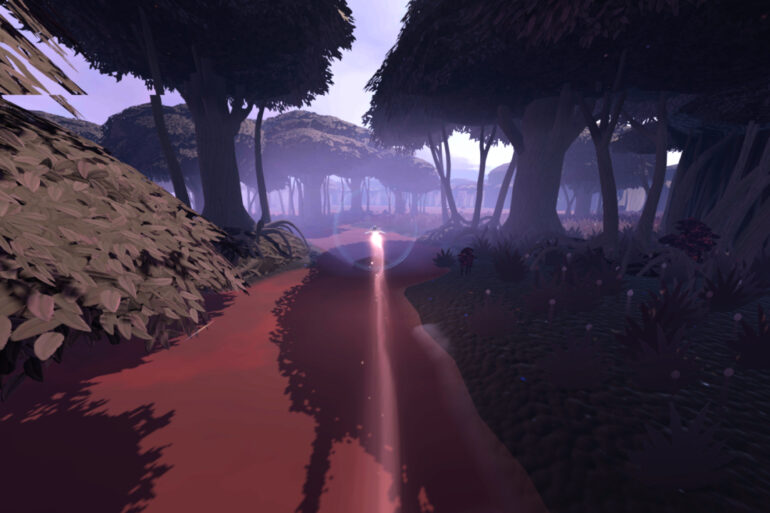Jett: The Far Shore flying through the forest