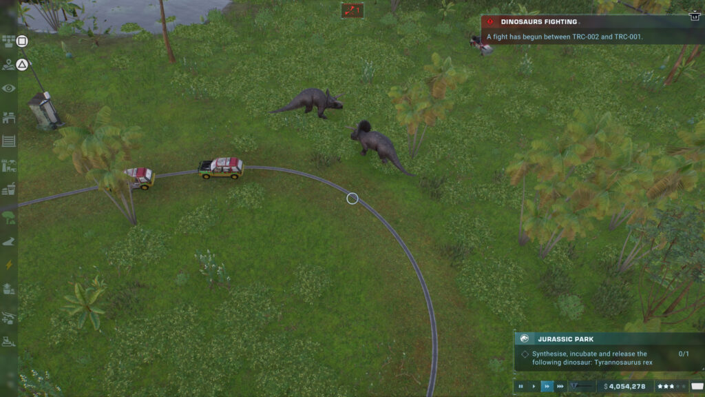jurassic world evolution 2 Triceratops fighting with each other