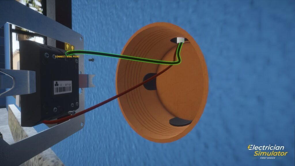 Electrician Simulator - First Shock Key Art of wires in wall