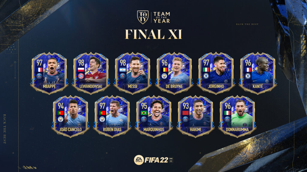 Fifa 22 Team of the Year Final key art