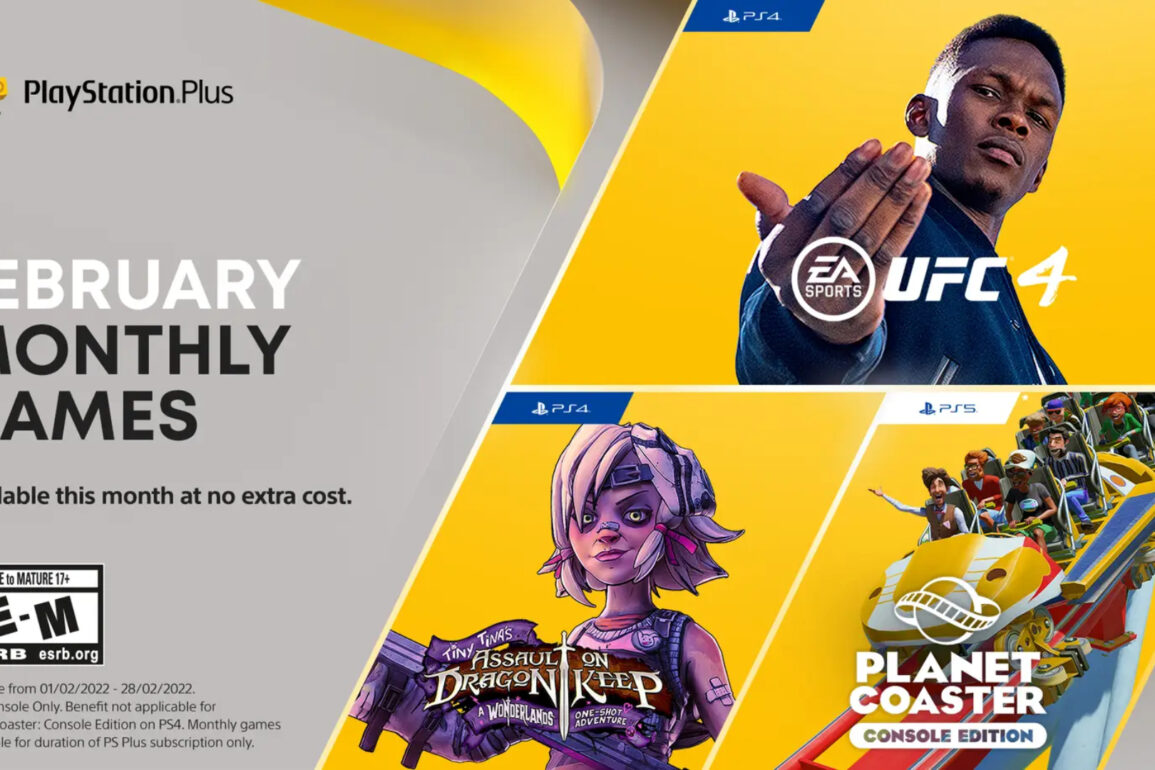 February PlayStation Plus Games include UFC 4 and Planet Coaster