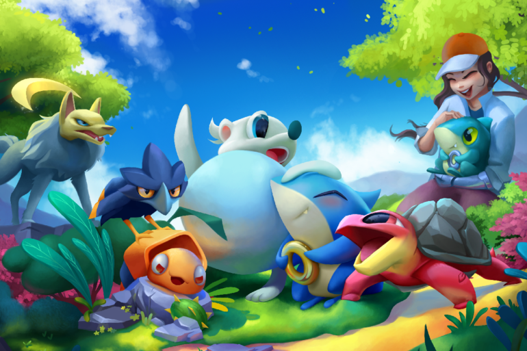 Coromon Key Art Page Background