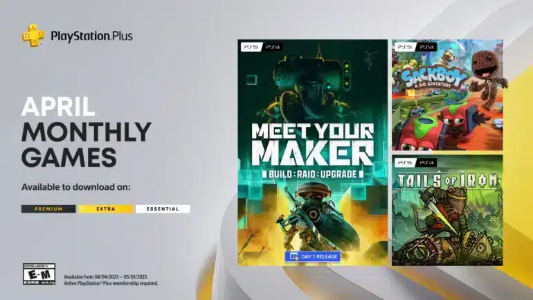 PlayStation Plus April 2023 - Tails of Iron, Sackboy, and Meet Your Maker