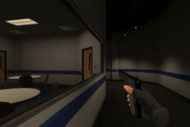 the player holding a gun in Project: Nightlight