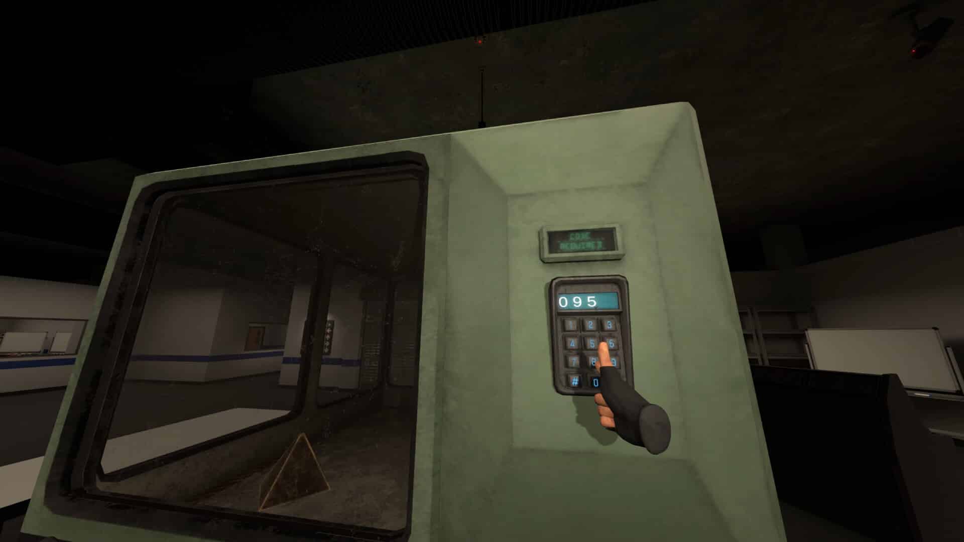 Project: Nightlight gameplay of the player punching numbers into a keypad