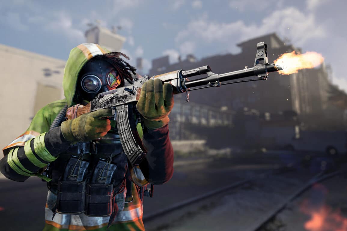 XDefiant Player Shooting a Weapon to the Right