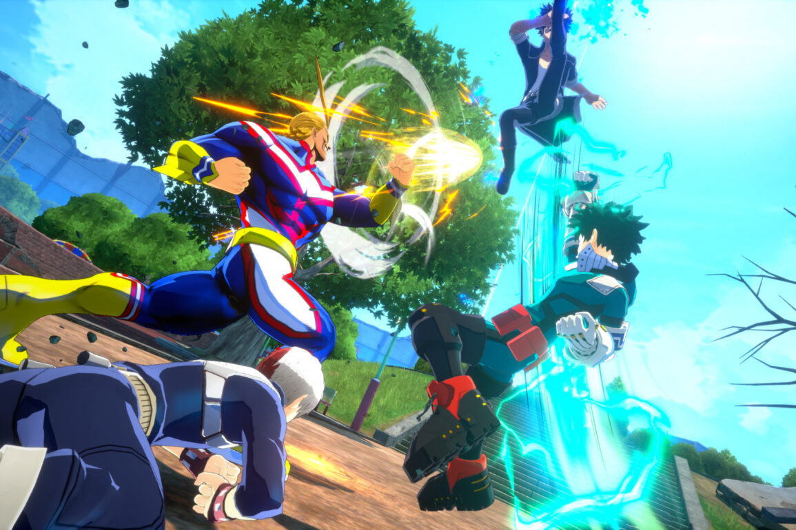 Deku, All Might, Dabi, Todoroki in My Hero Ultra Rumble