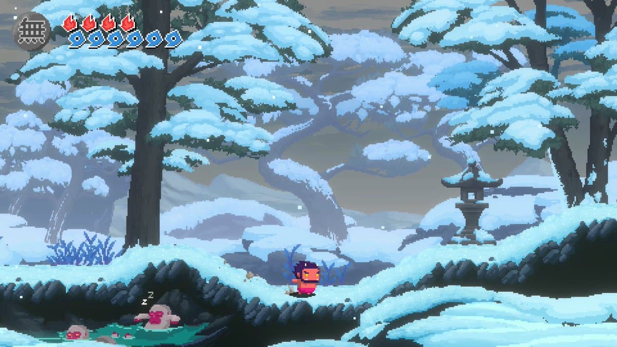 Enraged Red Ogre Screenshot in Snow