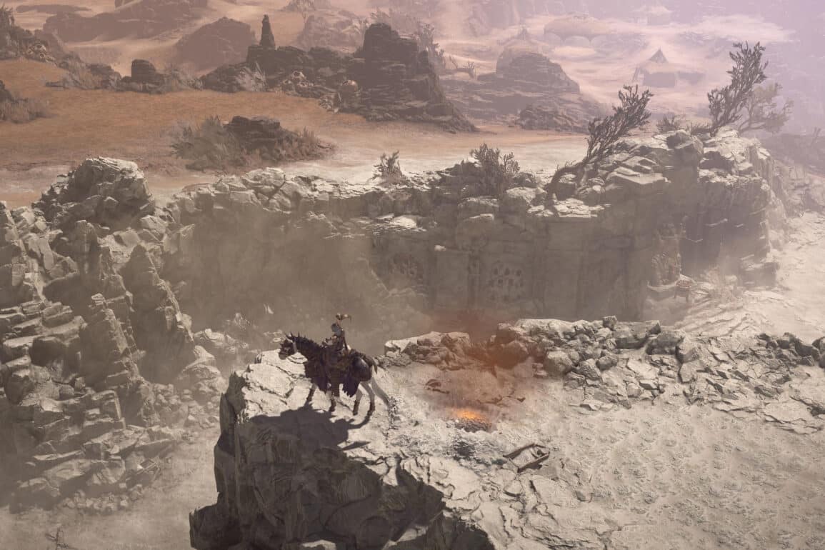 Screenshot of a Horse Mount From Diablo IV or Diablo 4