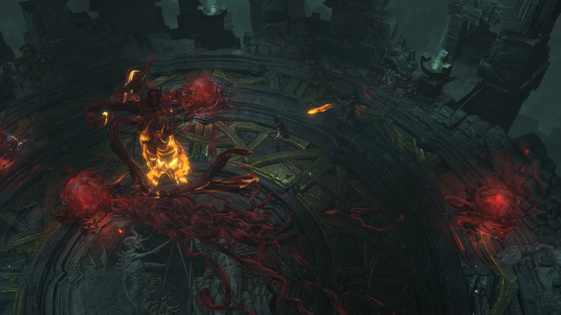 Diablo 4 Screenshot of playing the game against boss