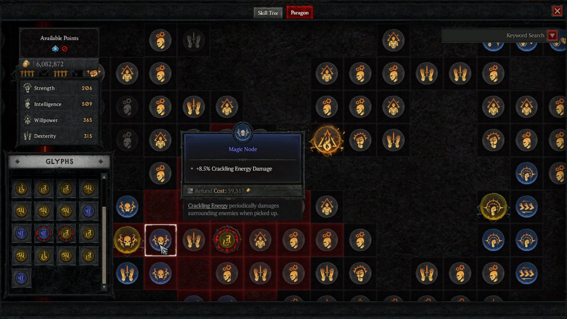 Diablo 4 Screenshot of Paragon Boards