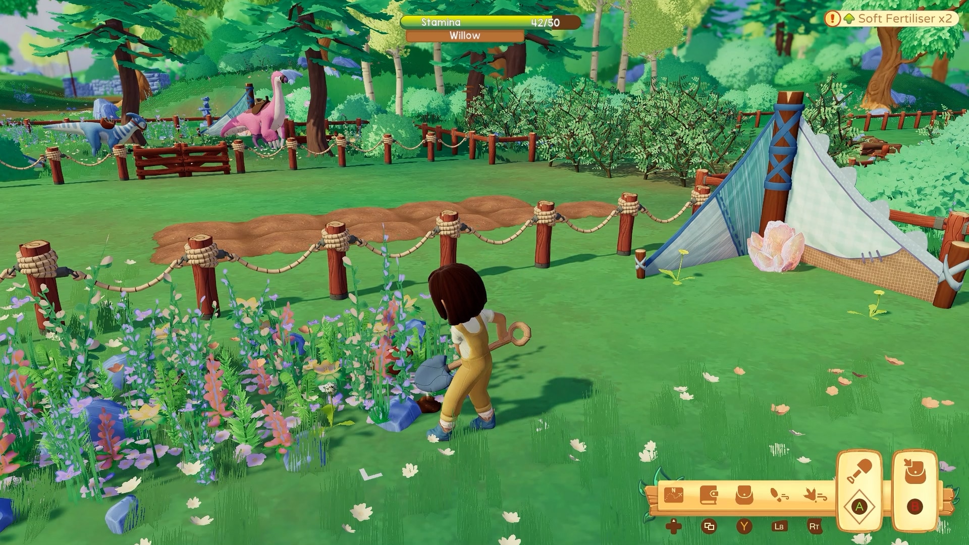 Paleo Pines Screenshot of player planting