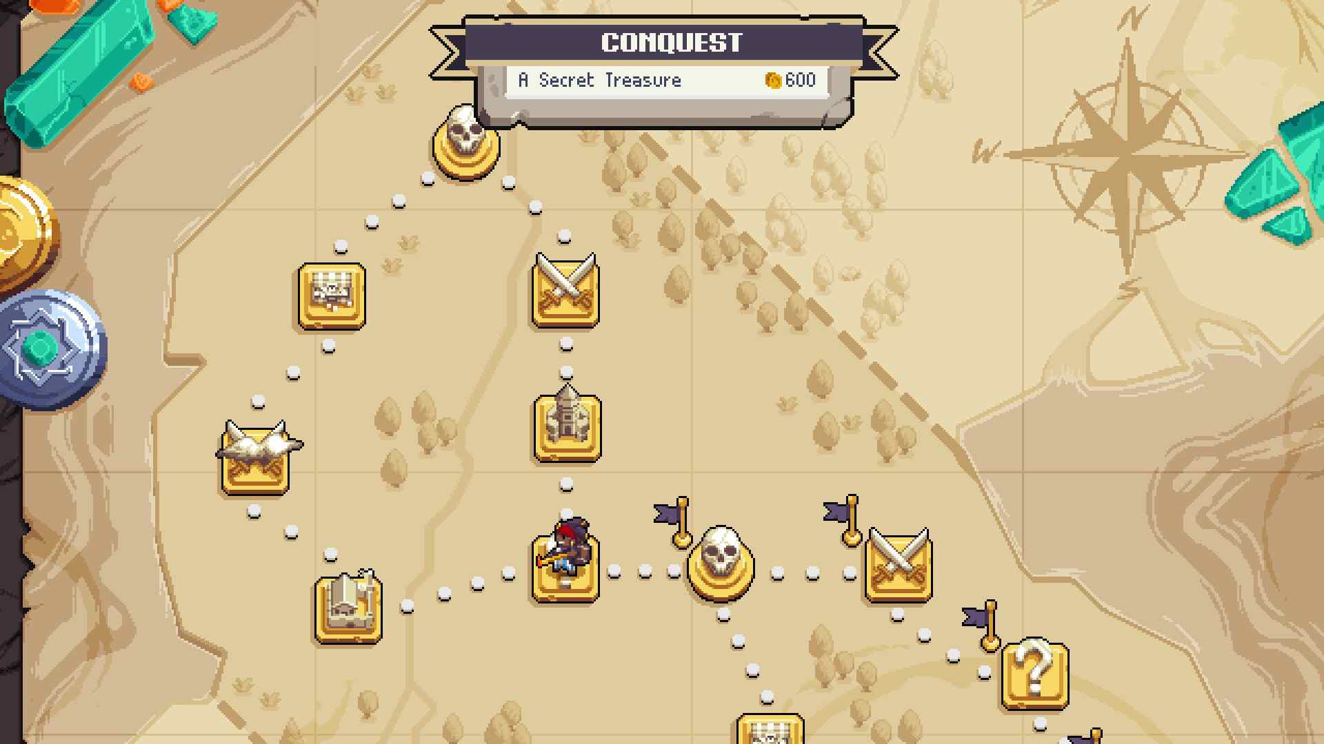 The Conquest Mode map from Wargroove 2