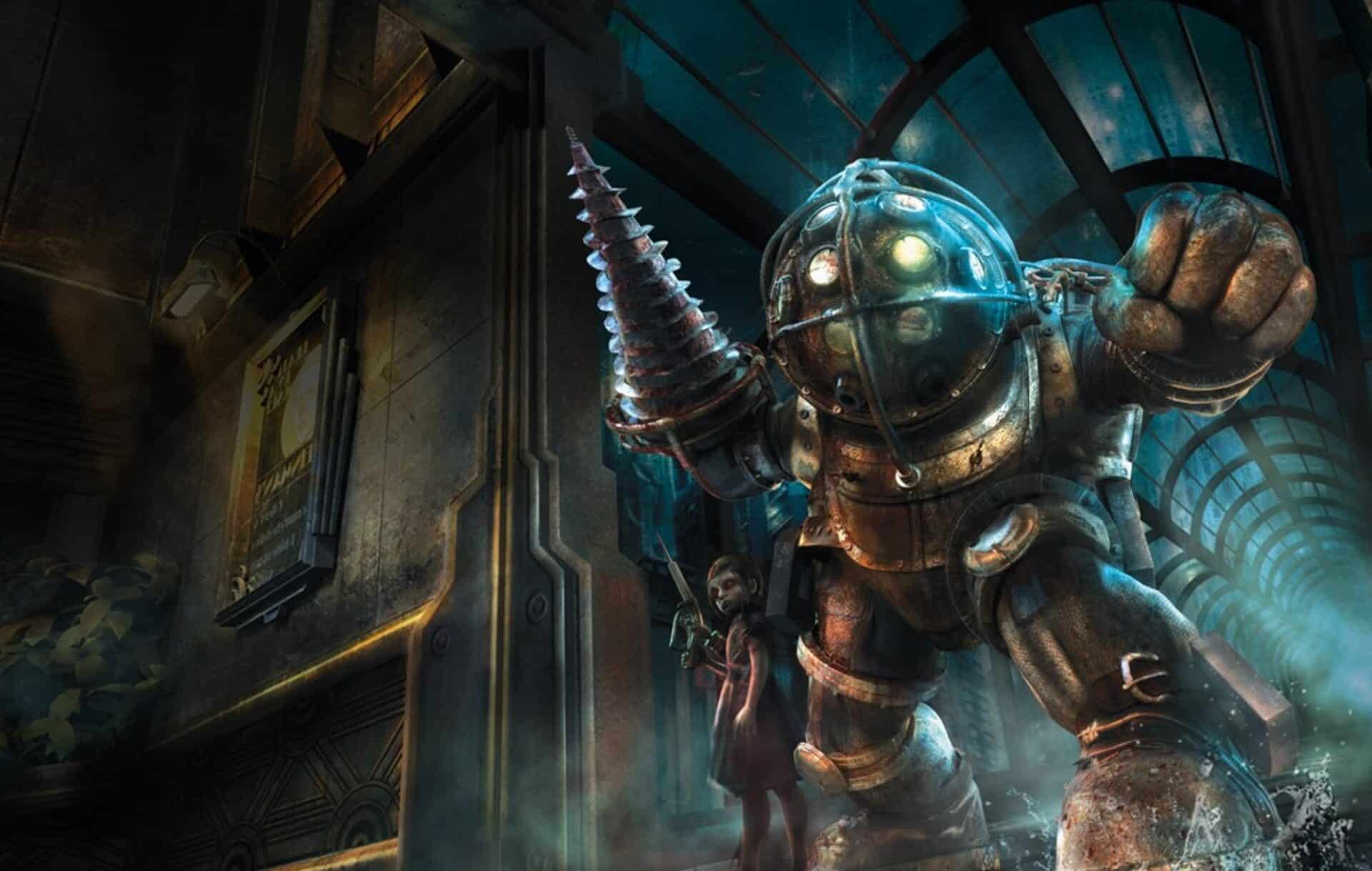 Bioshock Original image of Big Daddy and Little Sister