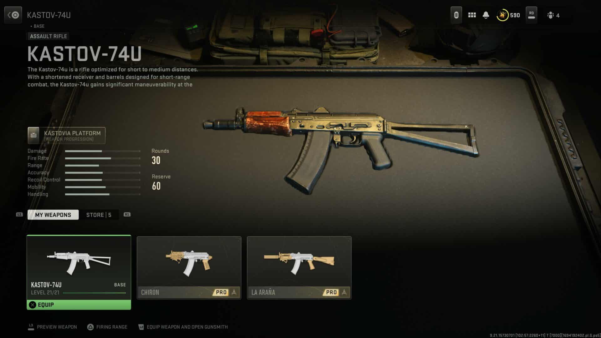 Kastov-74u In-game Screenshot for Call of Duty: Warzone