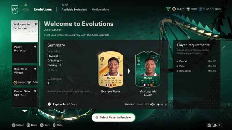 "Welcome to Evolutions" Evolution in EA FC 24