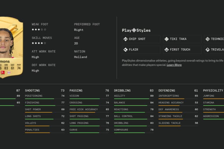 Xavi Simons EA FC 24