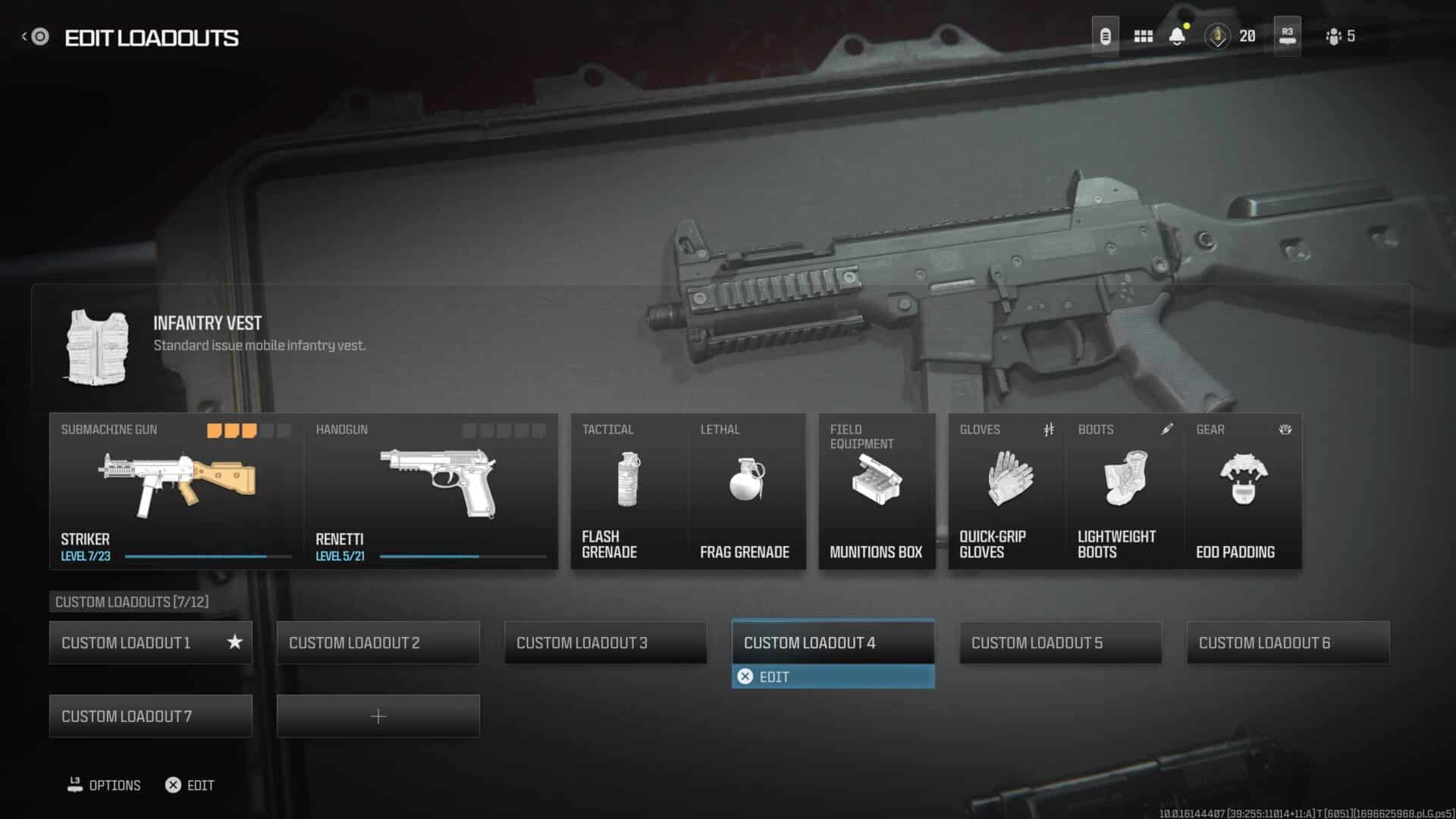 Striker Gun Selection in Call of Duty: MW3