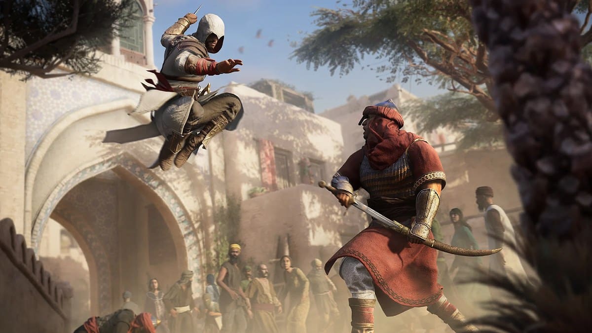 Basim fighting a soldier in Assassin's Creed Mirage