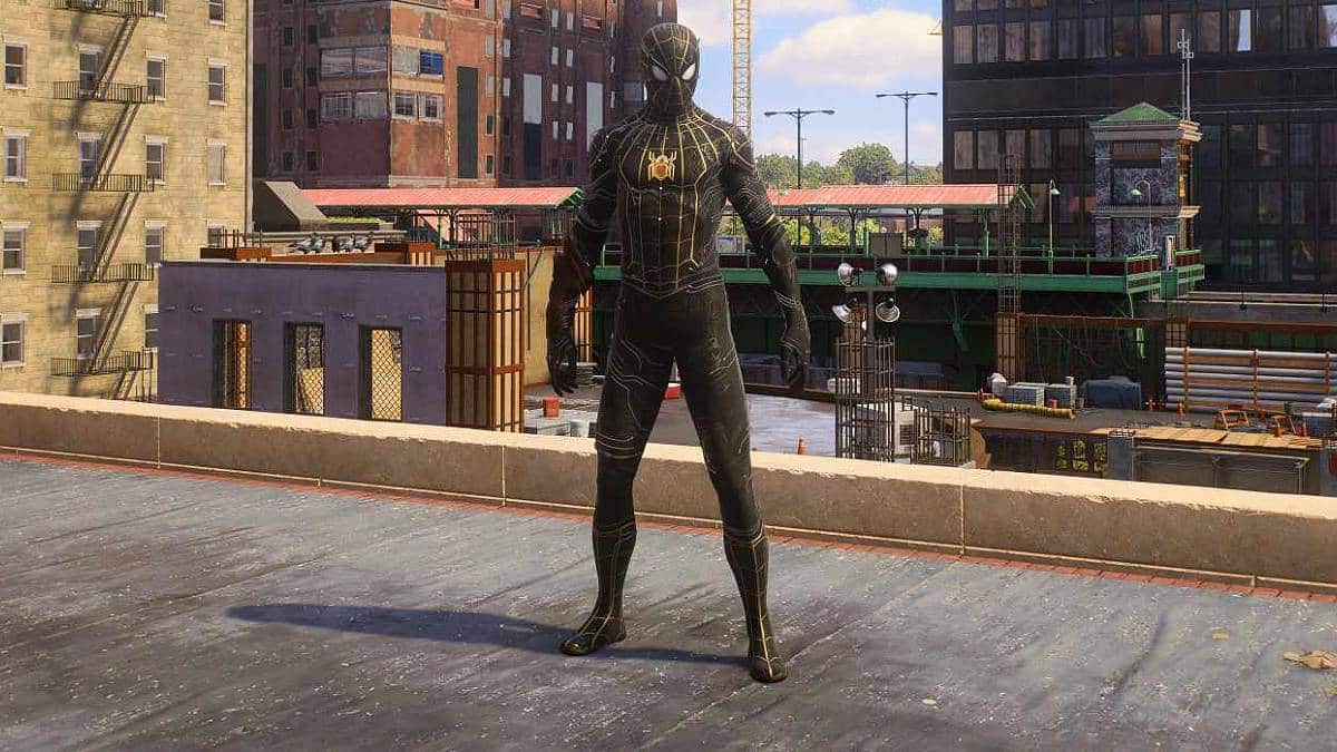 The Black and Gold Suit in Marvel's Spider-Man 2