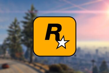 Rockstar logo over GTA 5 gameplay