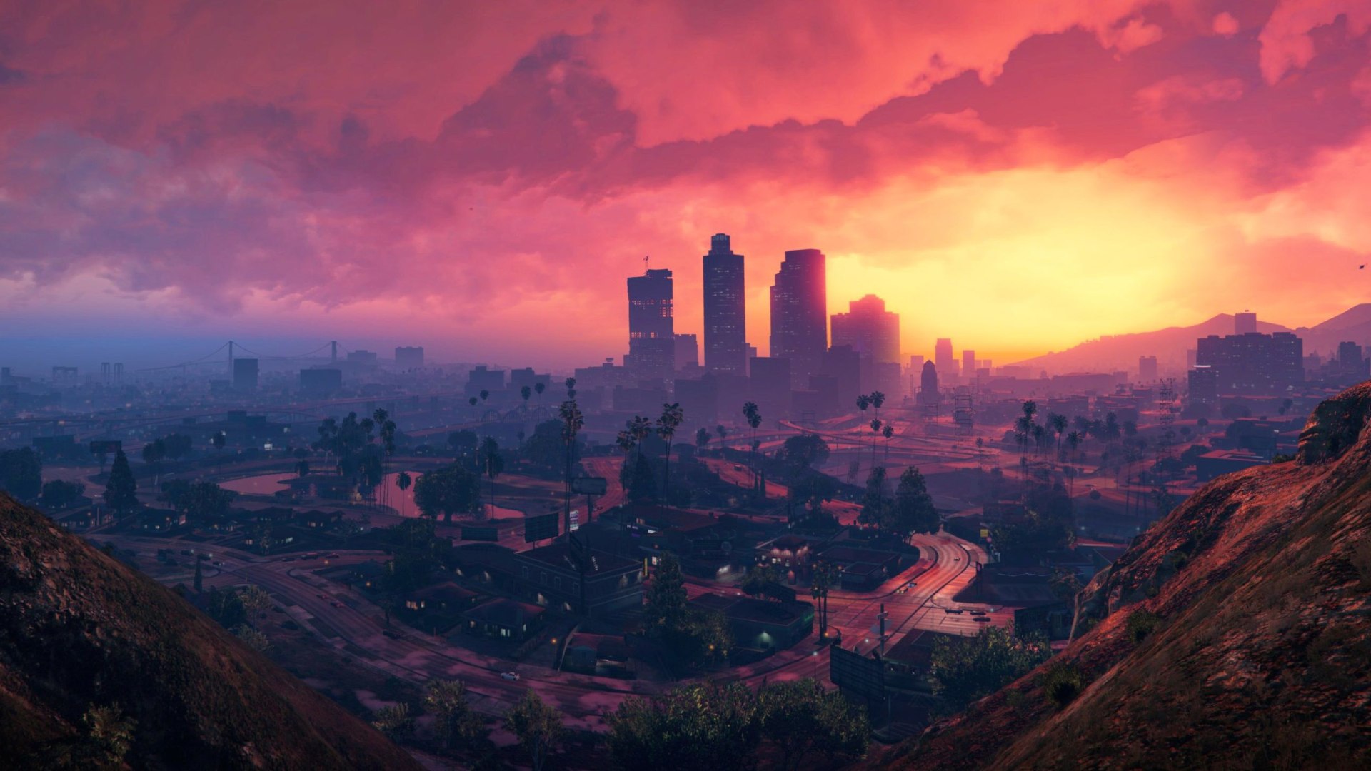 GTA 5 city skyline