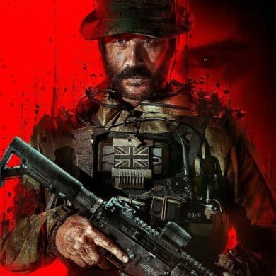 Captain Price against a red background in MW3