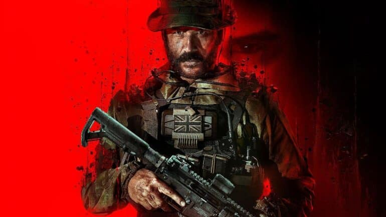 Captain Price against a red background in MW3