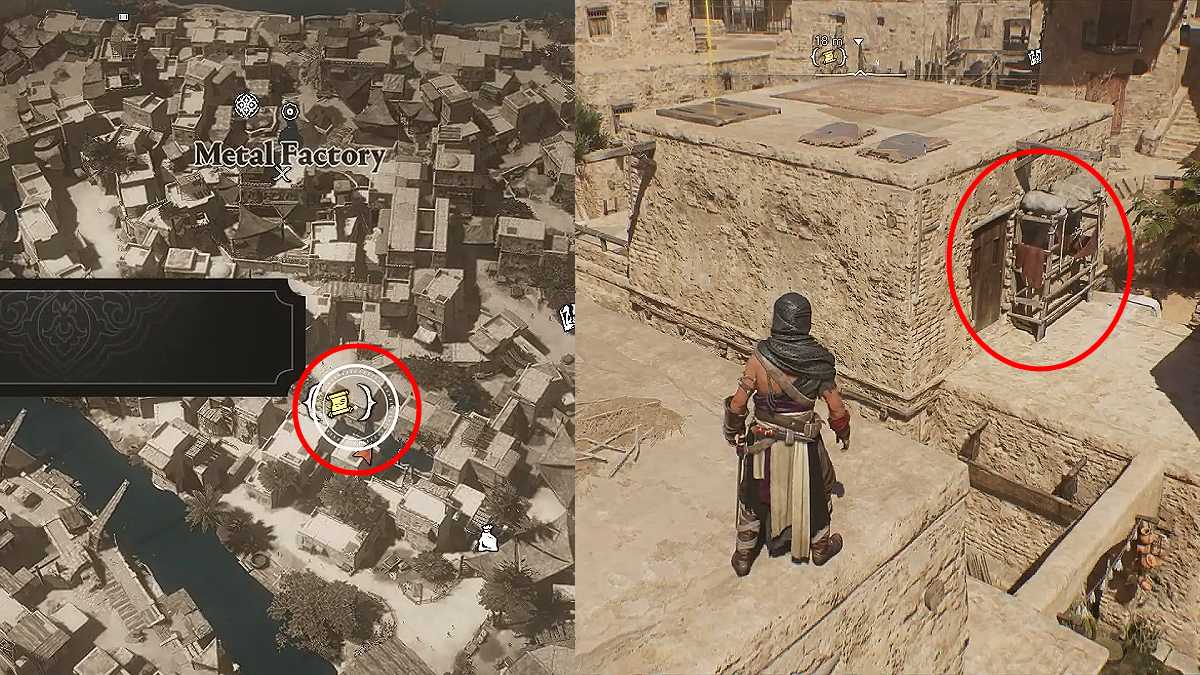 The location of the Left Behind Enigma in Assassin's Creed Mirage