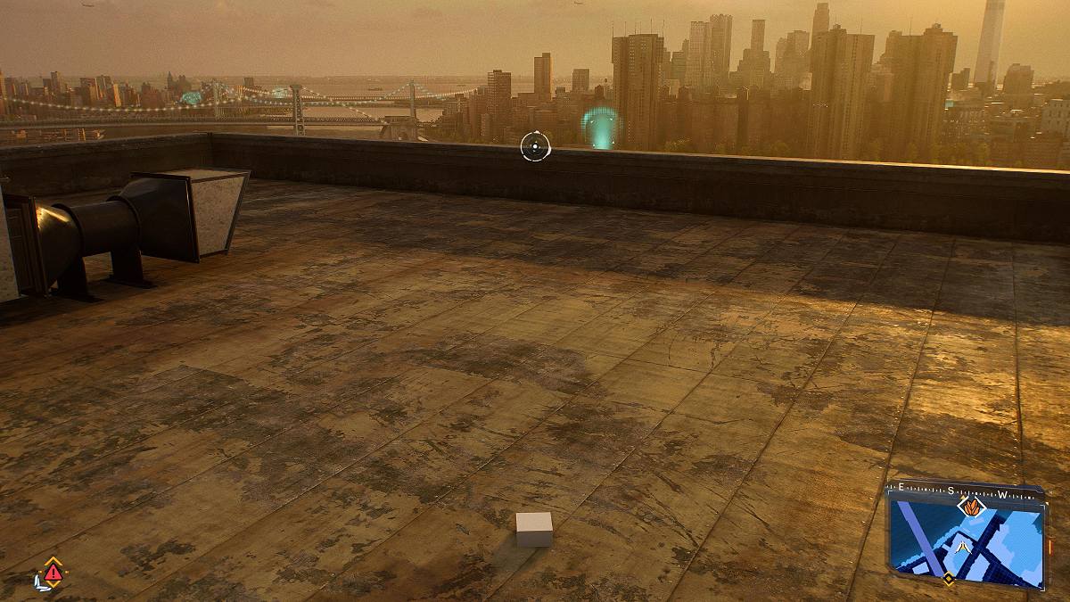a glitch in Marvel's Spider-Man 2 where Peter is replaced with a white cube