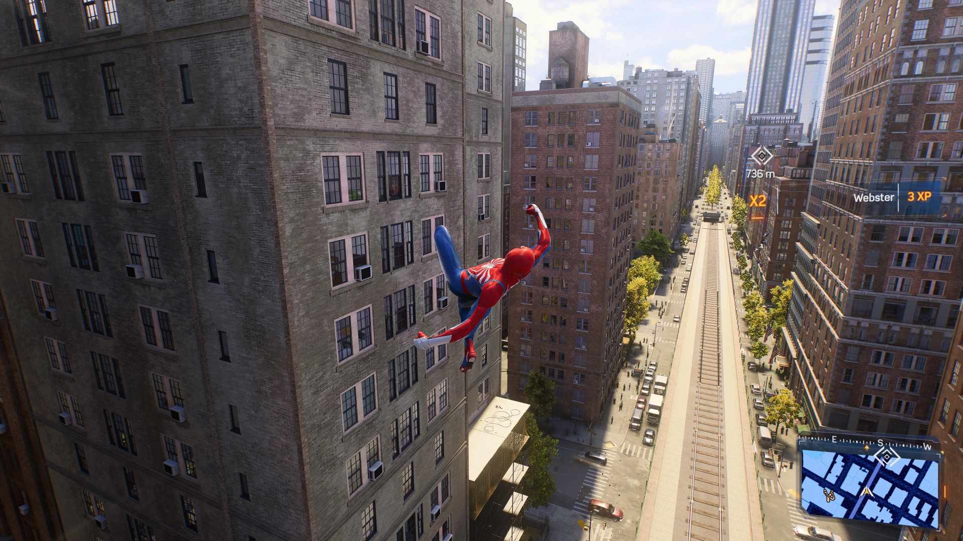 Spider-Man doing tricks in New York in Marvel's Spider-Man 2