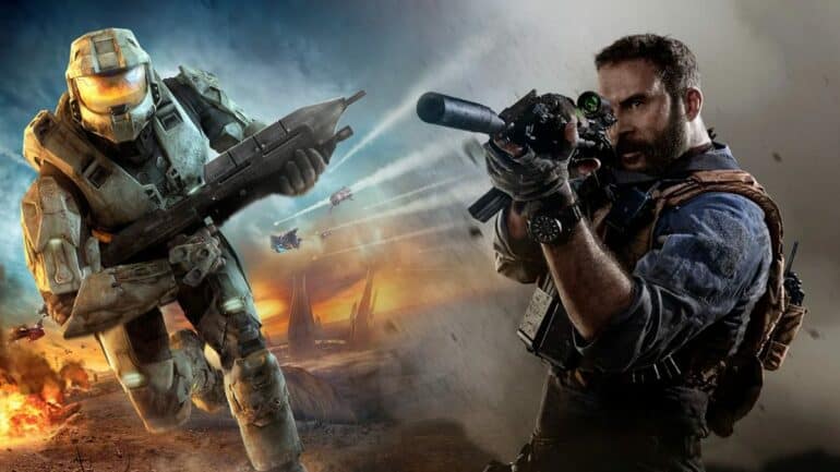 Master Chief on the left and Captain Price from COD on the right