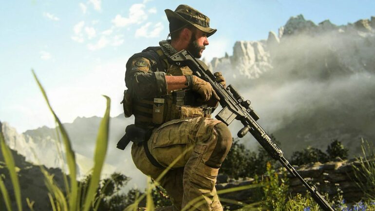 Captain Price with a sniper rifle in Modern Warfare 3