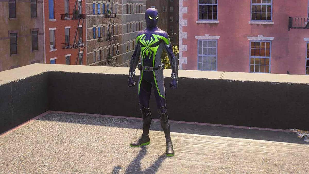 The Purple Reign Suit in Marvel's Spider-Man 2