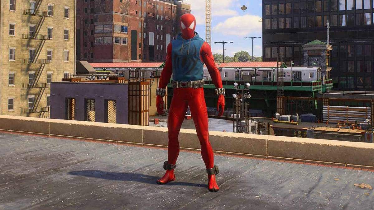 The Scarlet Spider Suit in Marvel's Spider-Man 2