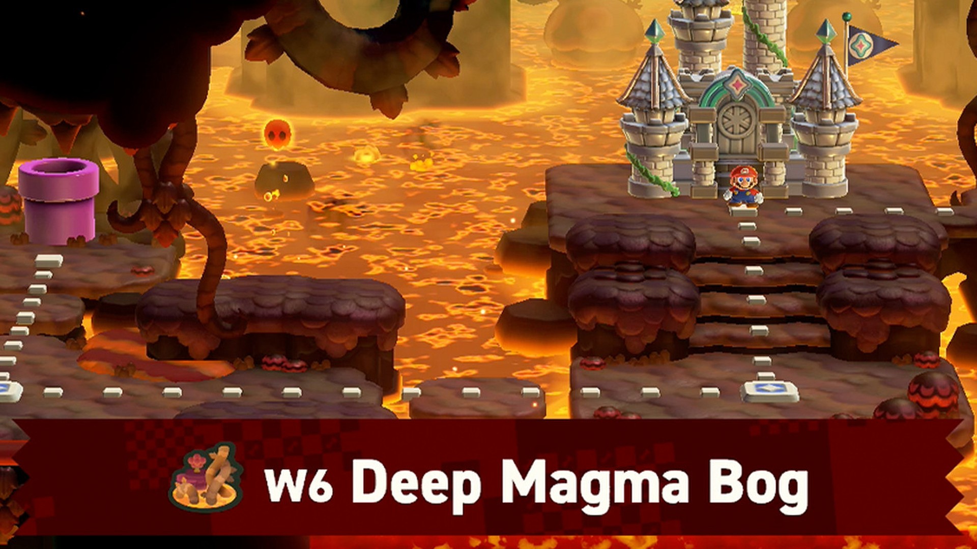 Deep Magma Bog World in Super Mario Bros Wonder
