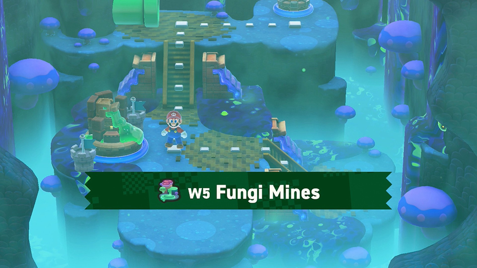 Fungi Mines World in Super Mario Bros Wonder
