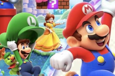 The key art for Super Mario Bros. Wonder featuring Luigi, Mario and Daisy