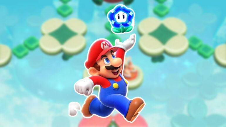 Mario holding a Wonder Seed in Super Mario Bros. Wonder