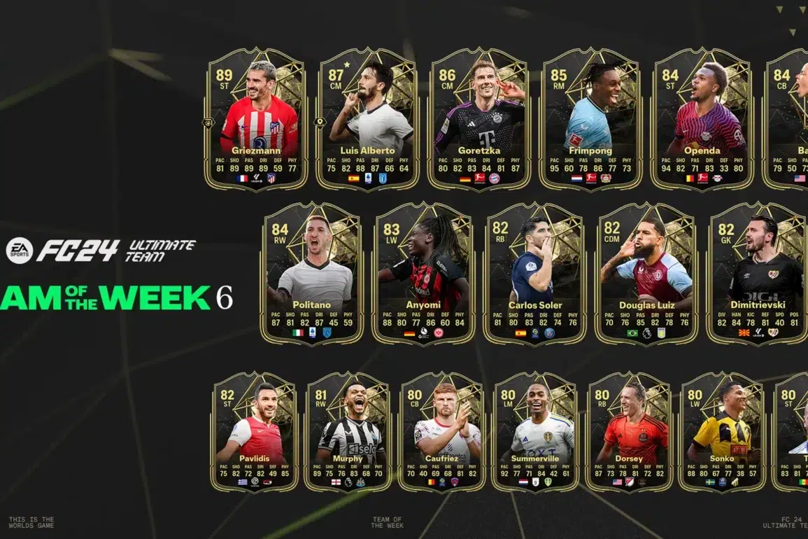EA FC 24: TOTW 6 Full Squad Featuring Griezmann, Luis Alberto, and More
