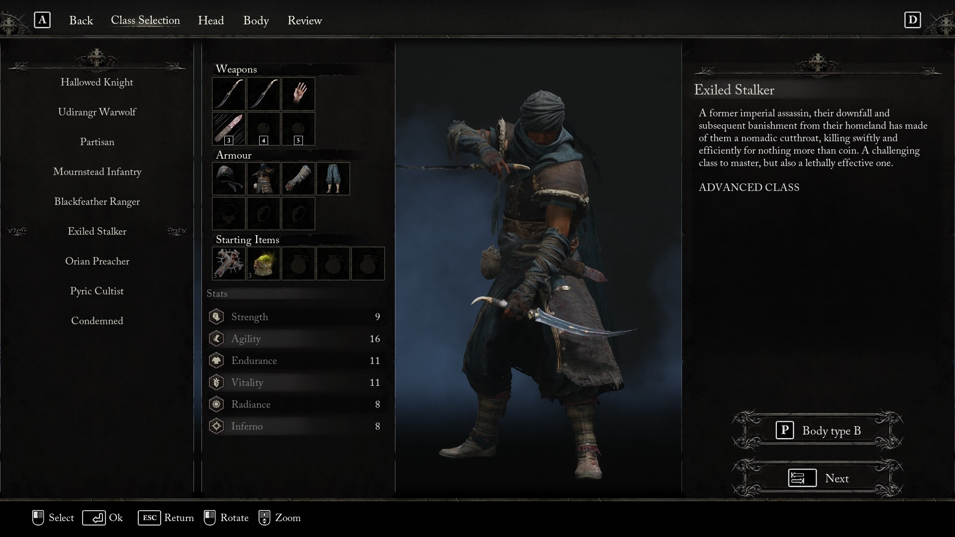 Lords of the Fallen Exiled Stalker Class