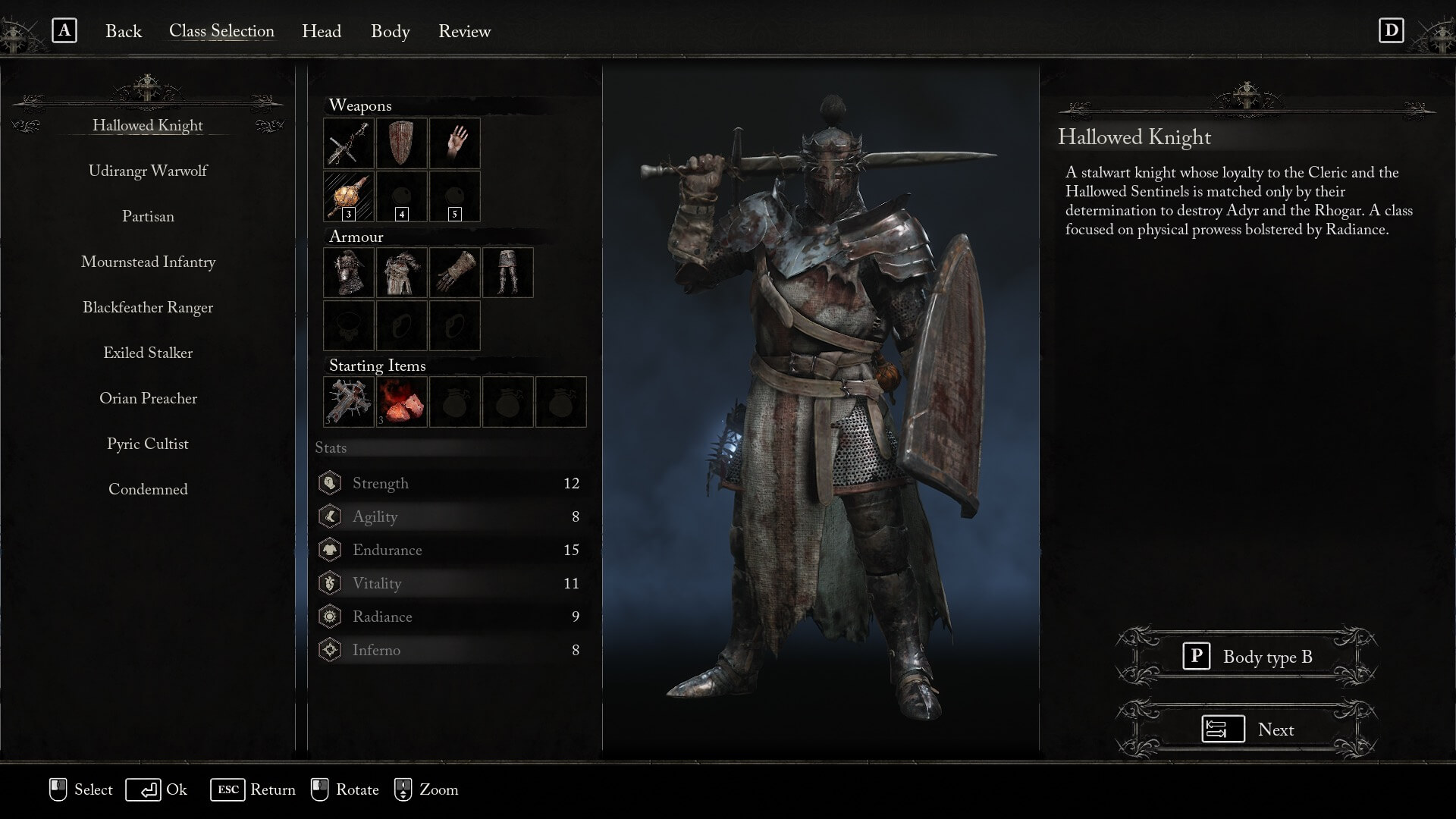 Lords of the Fallen Hallowed Knight Class