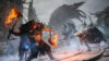 Lords of the Fallen In-game Screenshot of a character fighting a wolf or enemy