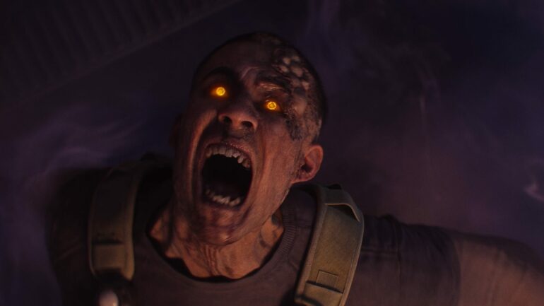 A screaming zombie in MW3 Zombies