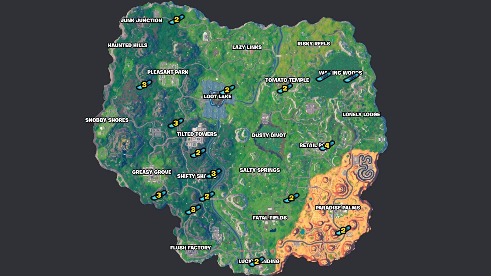 All Hoverboard Locations in Fortnite
