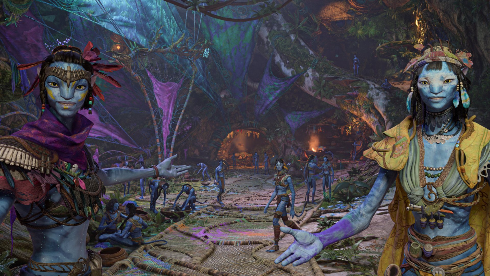 A Na'Vi and Human in Avatar Frontiers of Pandora