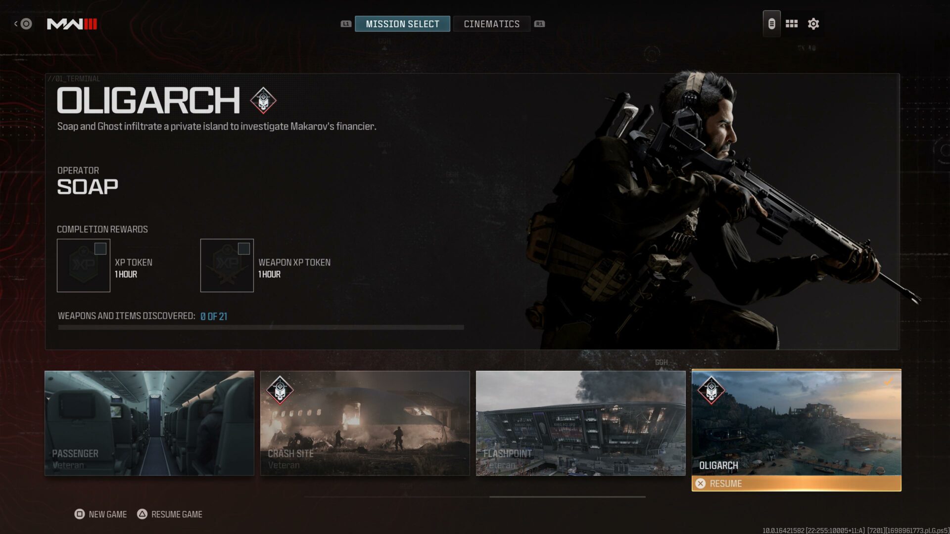 MW3 Mission Screen