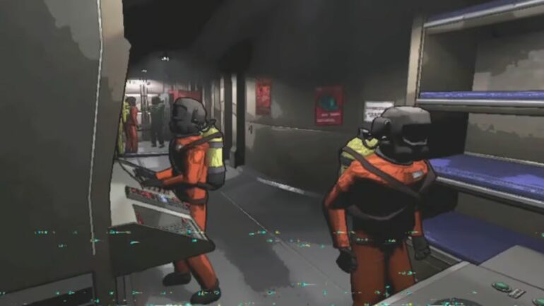 Players in the ship in Lethal Company